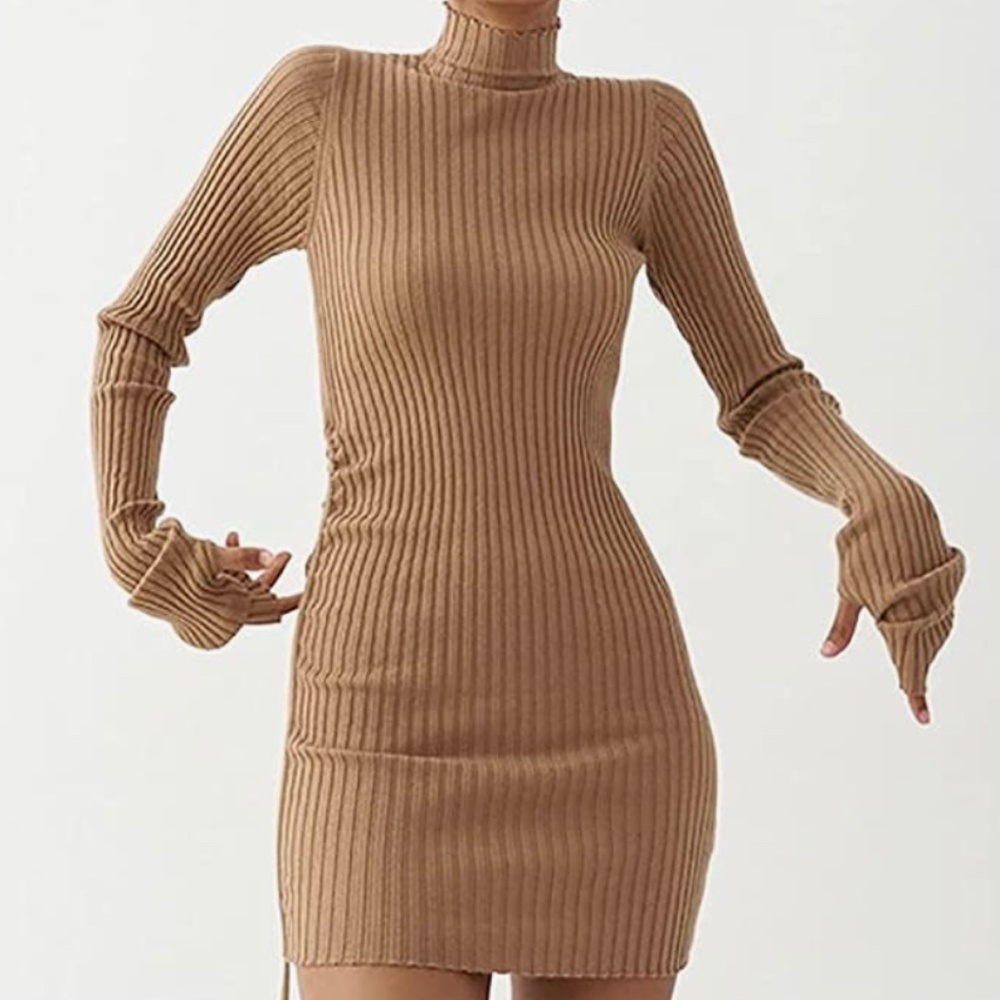 BLACK turtle neck dress